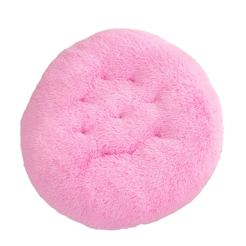 Round Plush Warm Pet Bed Mat