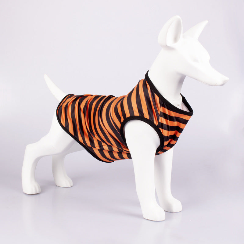 Striped Crew Neck Pet Tank Top