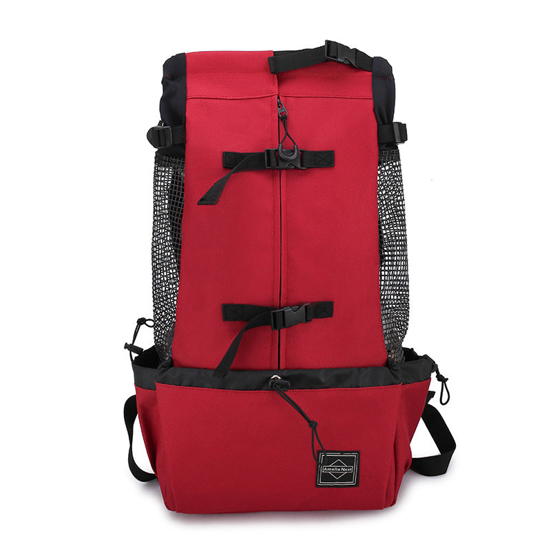 Pet Carrier Double Shoulder Backpack Portable Travel Bag