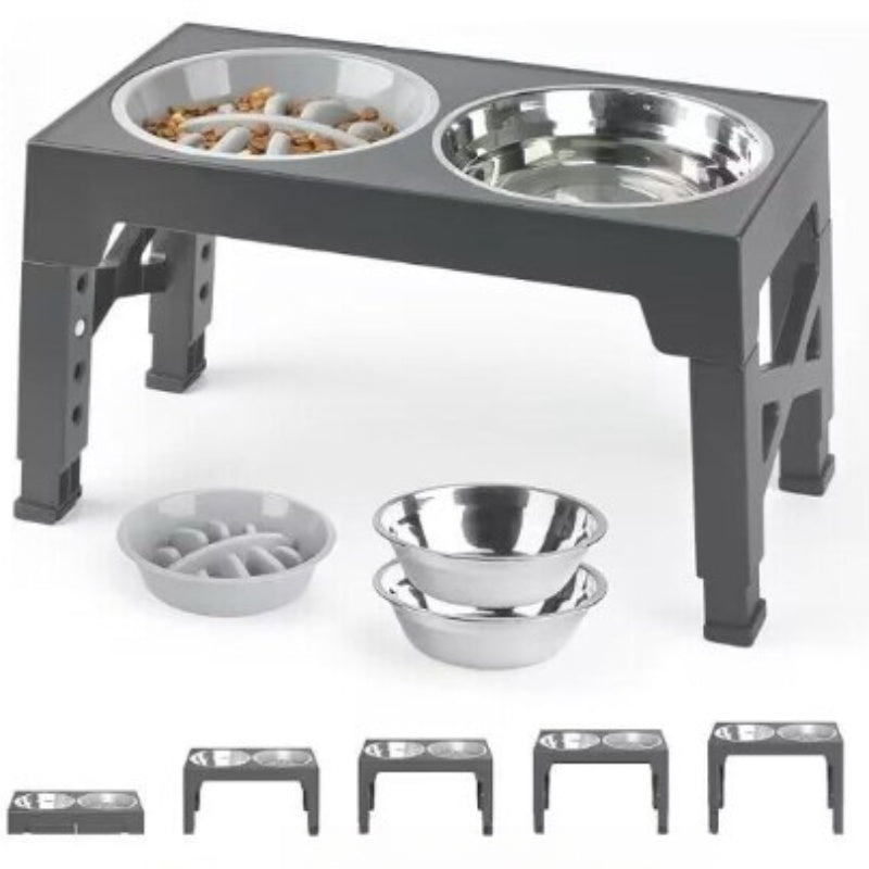 Pet Adjustable Feeding Bowl Neck Protection Stand