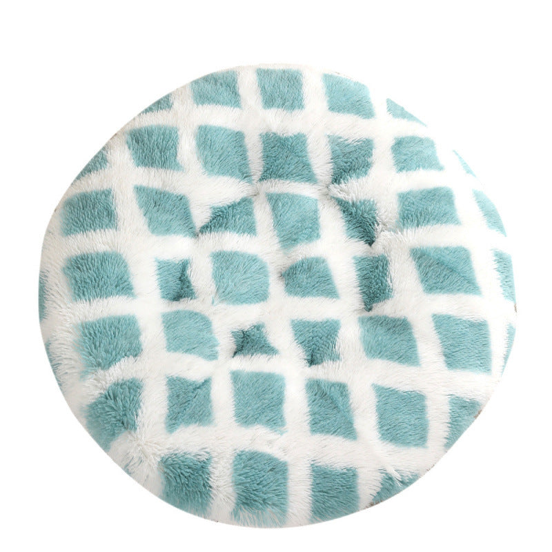 Round Plush Warm Pet Bed Mat