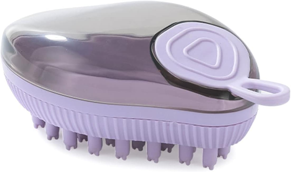 Pet Silicone Bath Shampoo Dispenser Grooming Brush Tool