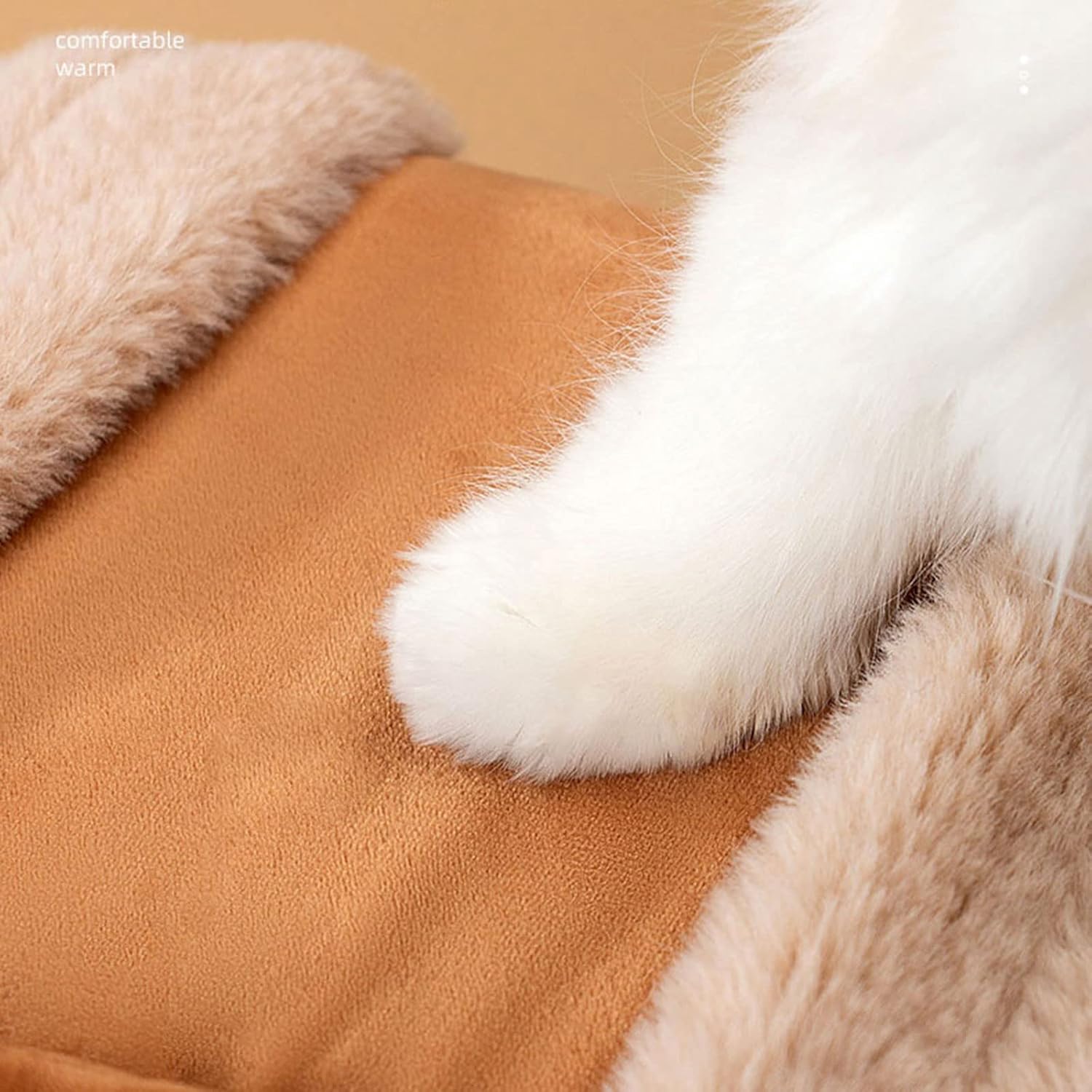 Plush Winter Pet Travel Backpack Carrier with Hand Warmers