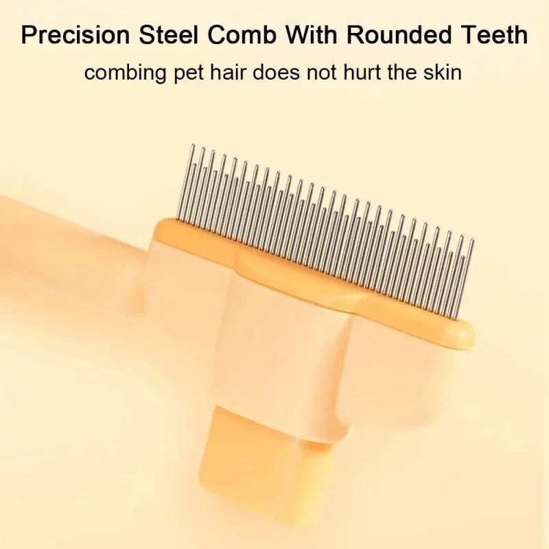 Pet One-Click Grooming Brush Gentle Hair Removal Anti-Mite Tool