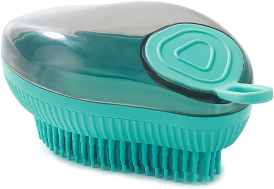 Pet Silicone Bath Shampoo Dispenser Grooming Brush Tool