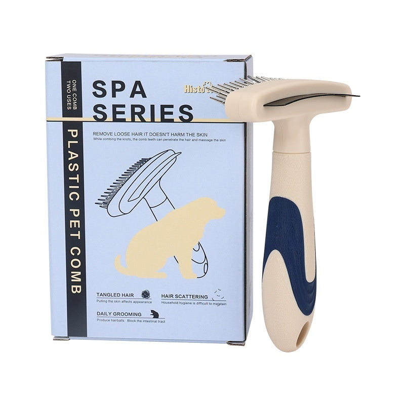 Pet Grooming Brush Loose Hair Removal Detangling Tool