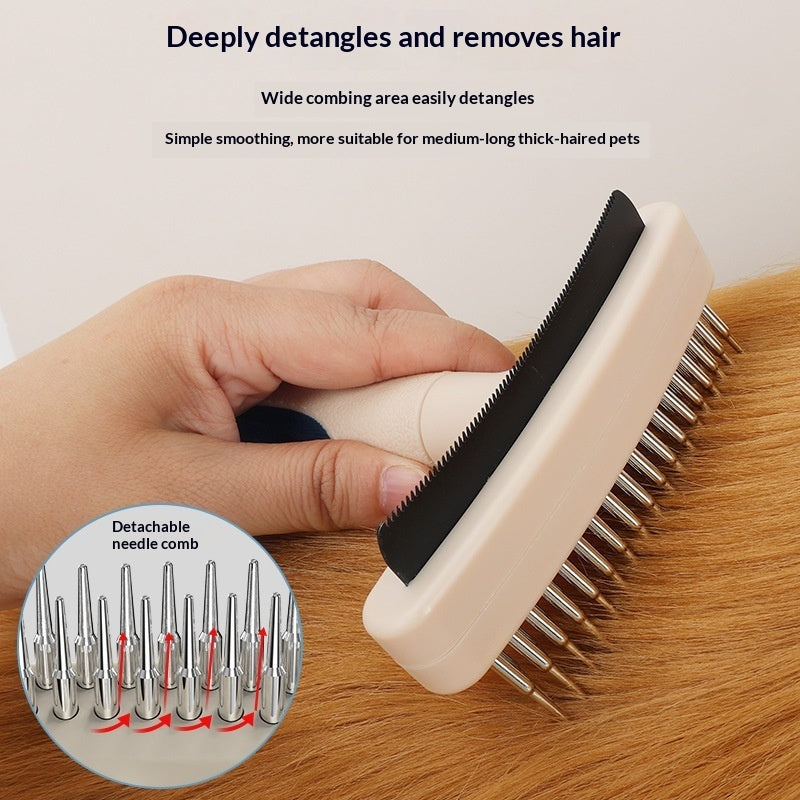 Pet Grooming Brush Loose Hair Removal Detangling Tool