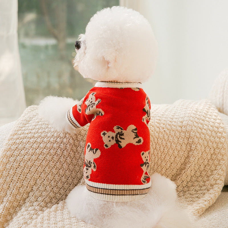 Pet Simple Warm Knitted Sweater Clothing Apparel