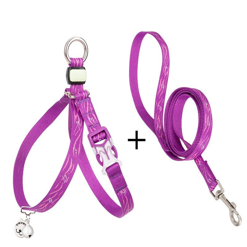 Pet Bell Chest Strap Vest Leash Set