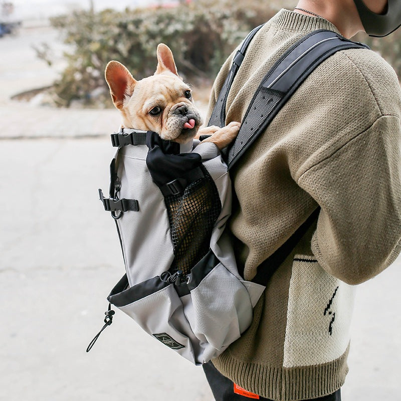 Pet Carrier Double Shoulder Backpack Portable Travel Bag