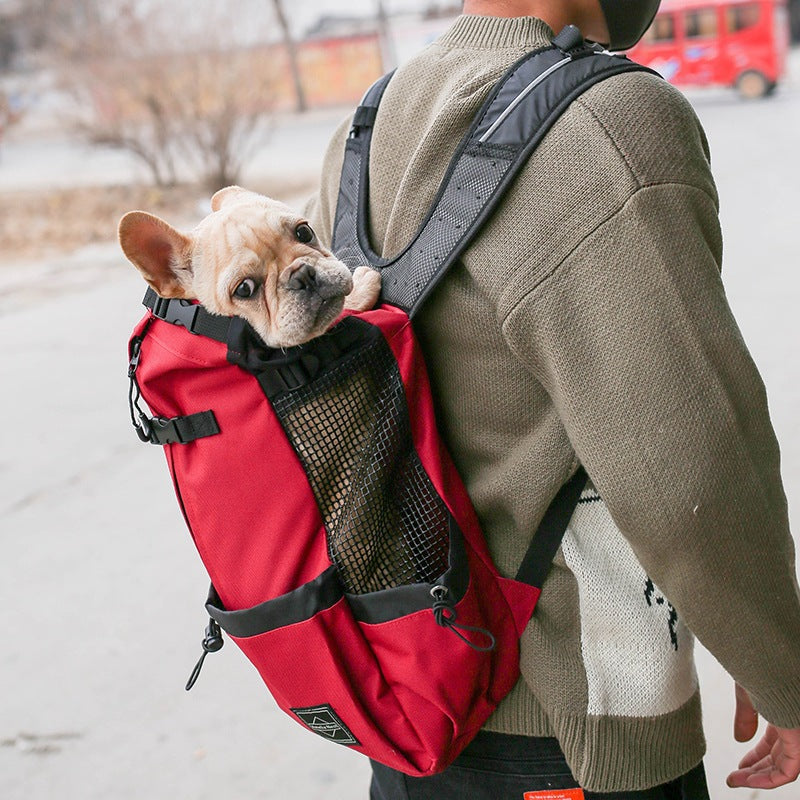 Pet Carrier Double Shoulder Backpack Portable Travel Bag