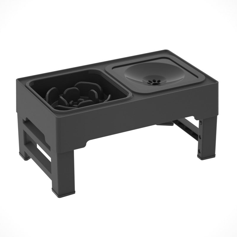 Pet Double Stainless Stand Adjustable Feeding Bowl