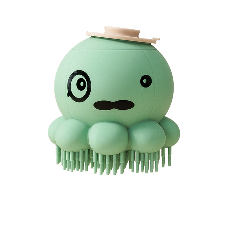 Pet Silicone Bath Massage Comb Shower Cleaning Tool