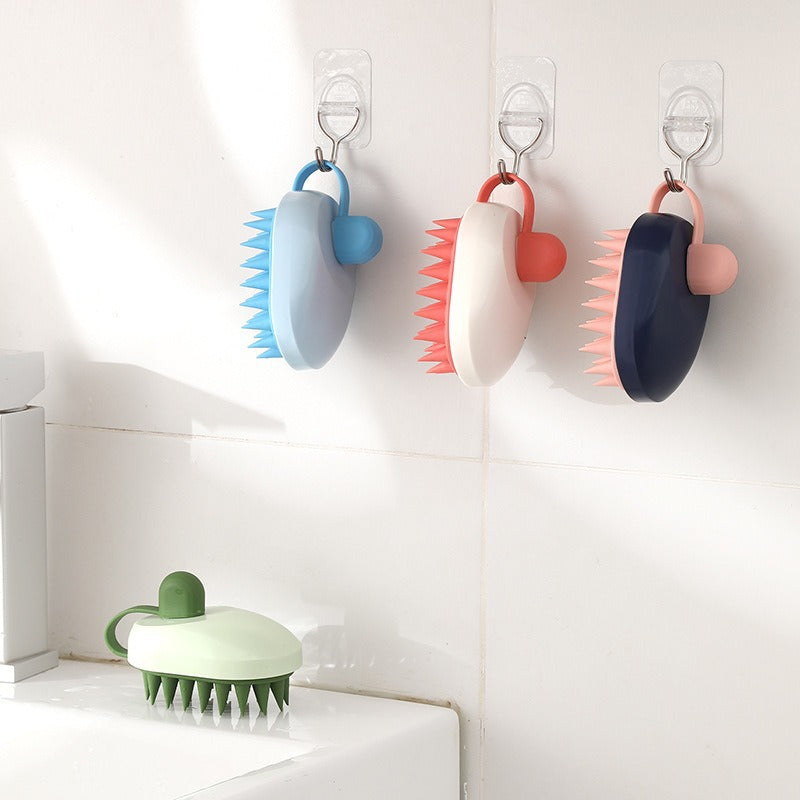 Soft Gel Bath Massage Brush Shampoo Grooming Tool