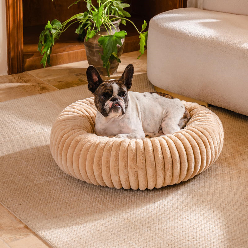 Winter Warm Pet Round Plush Fur Mat House Bed