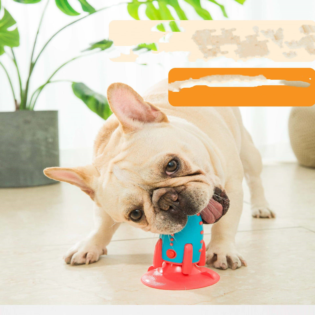 Rocket Shape Pet Food Dispenser Bite Resistant Toy