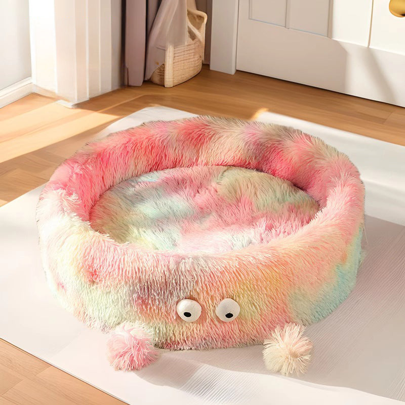Pet Winter Warm Round Nest Bed House Soft Cushion