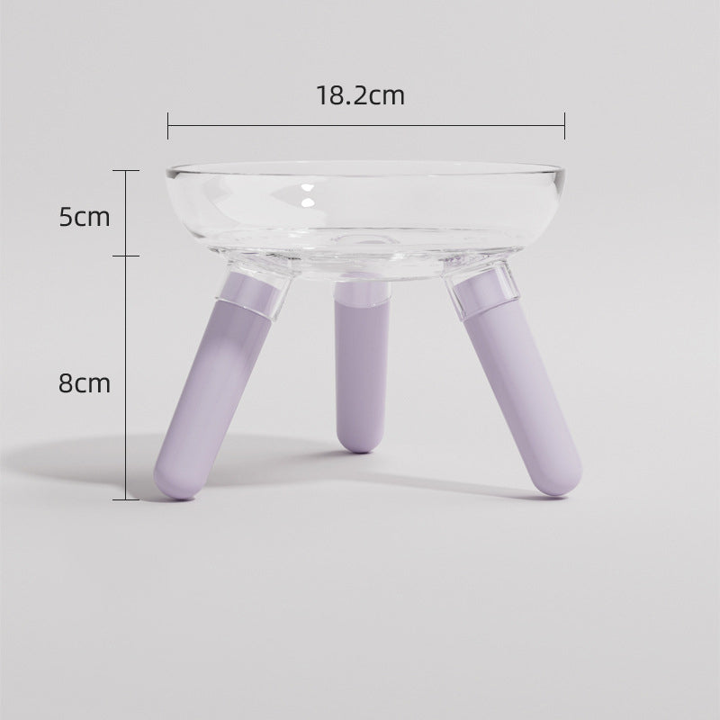 Pet Transparent Anti Knock Feeding Water Bowl