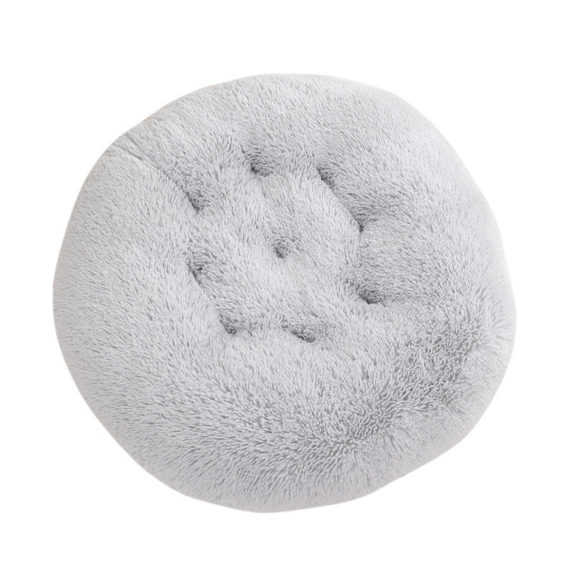 Round Plush Warm Pet Bed Mat