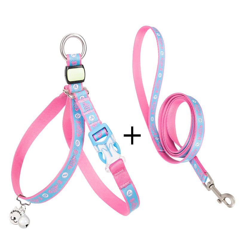 Pet Bell Chest Strap Vest Leash Set