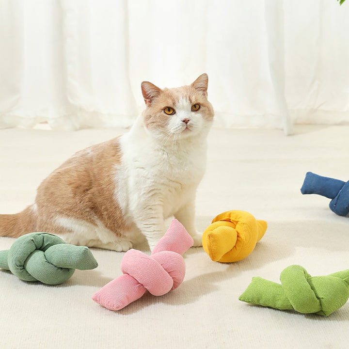 Interactive Pet Cotton Rope Tug Chew Knot Toy
