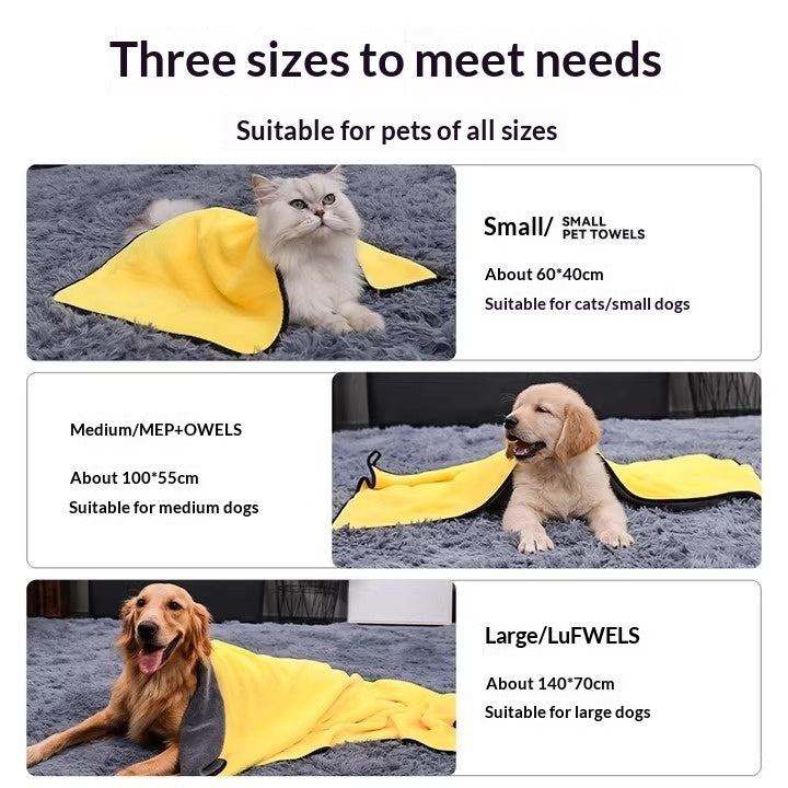 Pet Super Absorbent Quick Dry Bath Towel Cloth