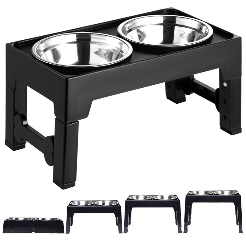 Pet Adjustable Feeding Bowl Neck Protection Stand