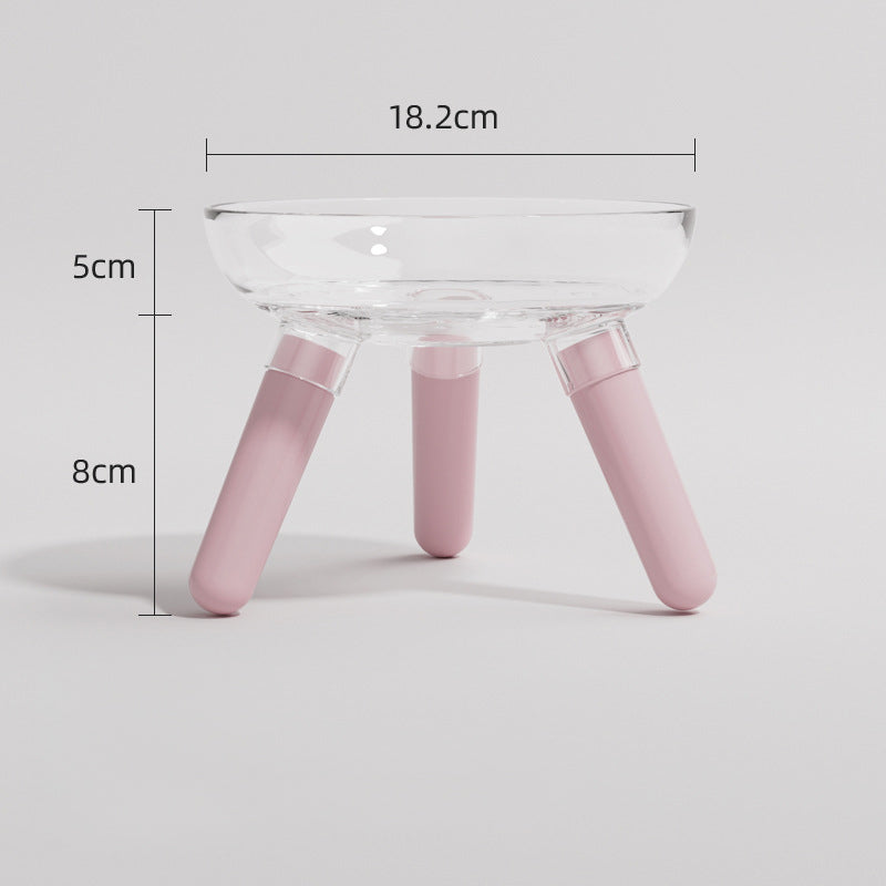 Pet Transparent Anti Knock Feeding Water Bowl