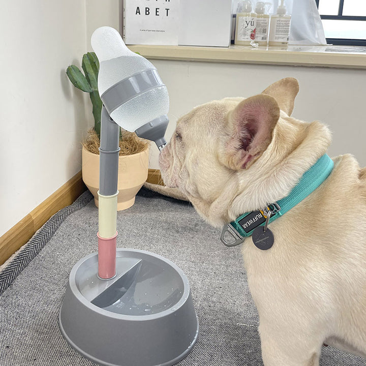 Adjustable Pet Automatic Water Dispenser Feeding Bowl Stand