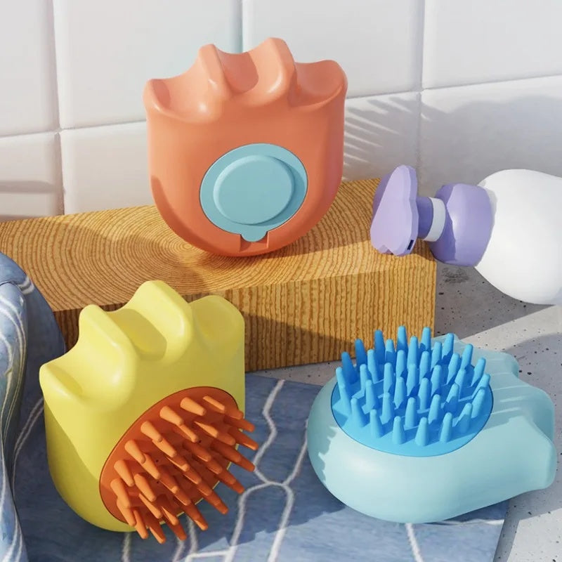 Pet Bath Shampoo Massage Grooming Comb Cleaning Brush