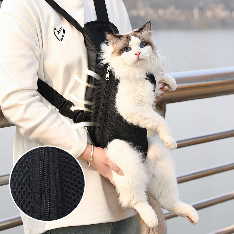 Pet Carrier Backpack Breathable Adjustable Portable Travel Bag