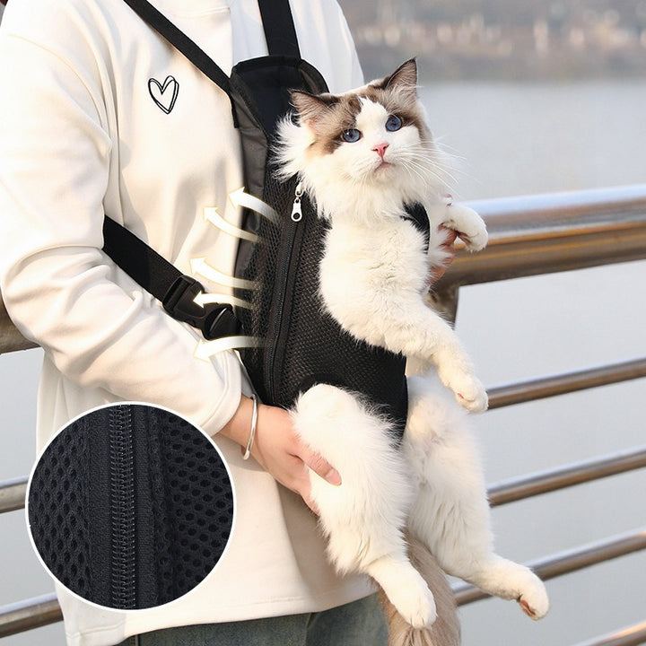 Pet Carrier Backpack Breathable Adjustable Portable Travel Bag