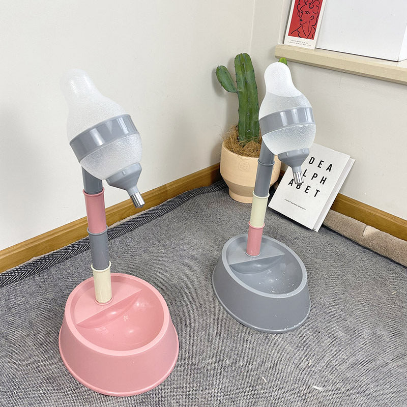 Adjustable Pet Automatic Water Dispenser Feeding Bowl Stand