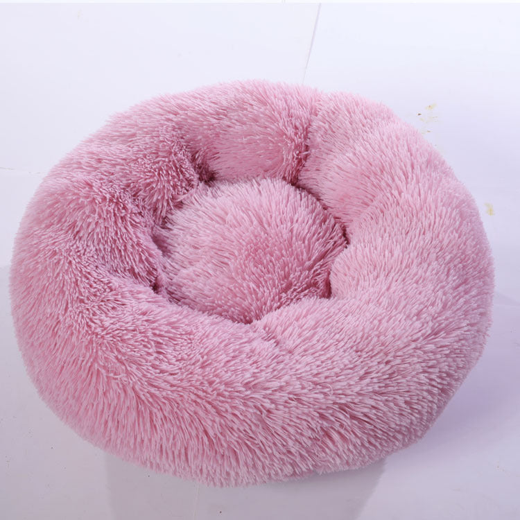 Winter Warm Pet Round Cotton Sleeping Bed Kennel