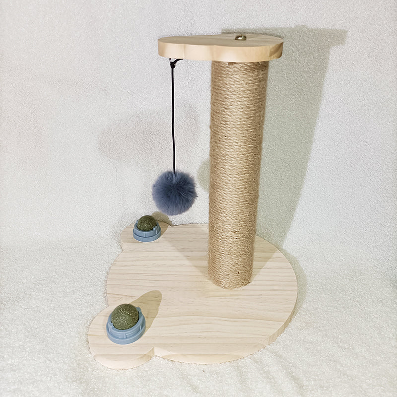 Solid Wood Pet Turntable Interactive Bite Resistant Toy