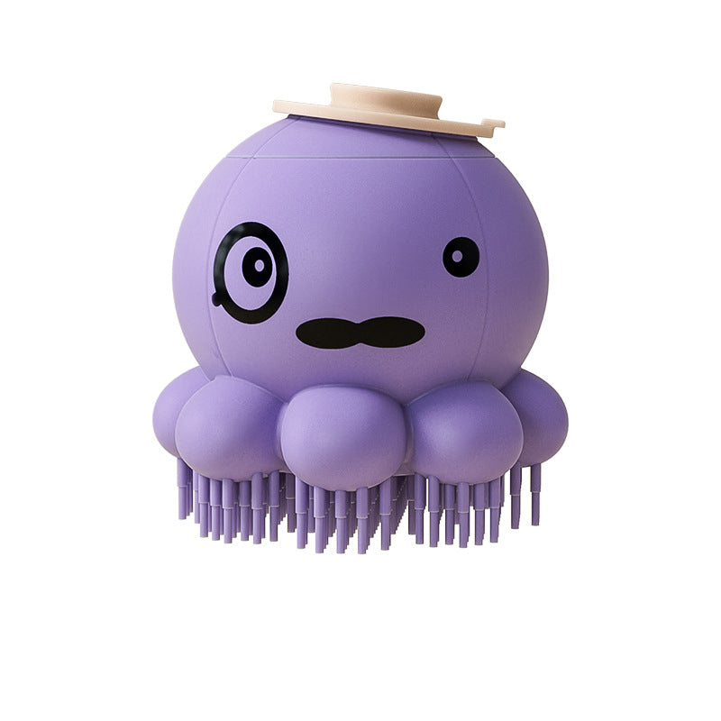 Pet Silicone Bath Massage Comb Shower Cleaning Tool