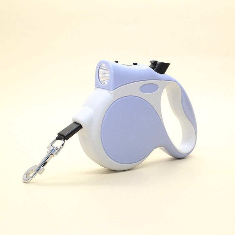 Pet Retractable Leash With Light Durable Control Rope