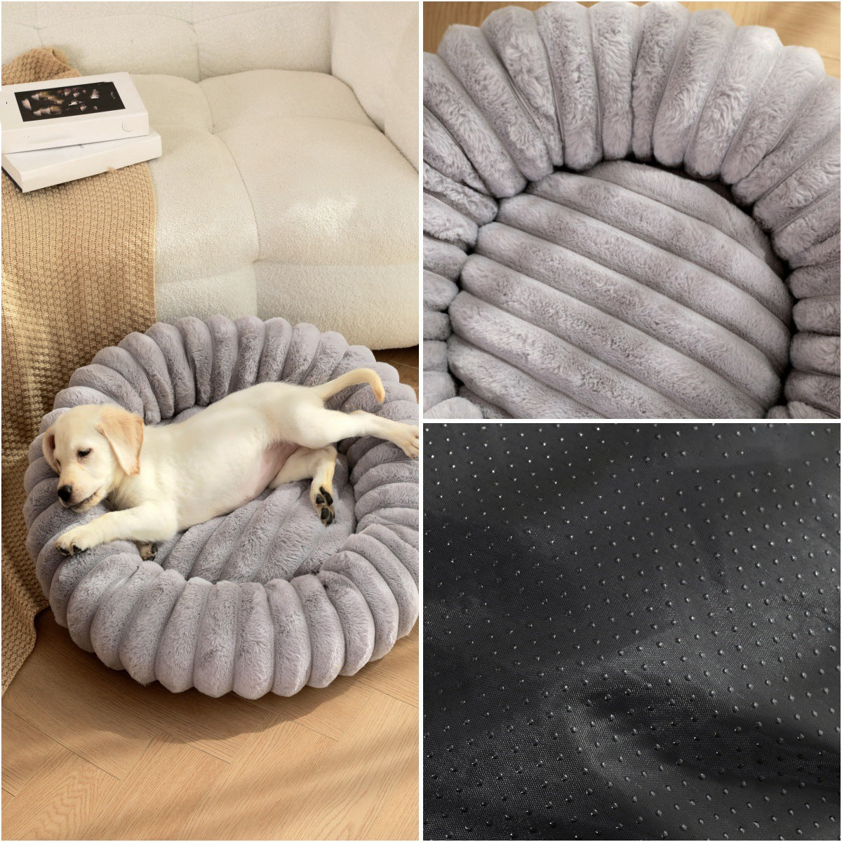 Warm Pet Round Plush Nest Kennel Winter Mat Bed
