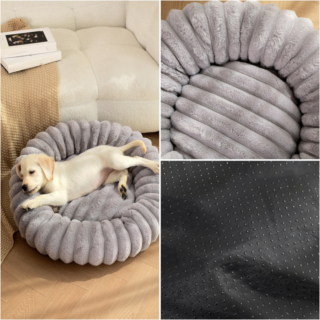Warm Pet Round Plush Nest Kennel Winter Mat Bed