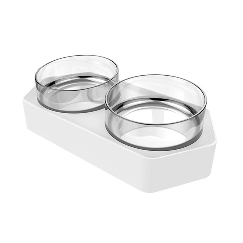 Pet Ceramic Double Feeding Water Bowl Holder