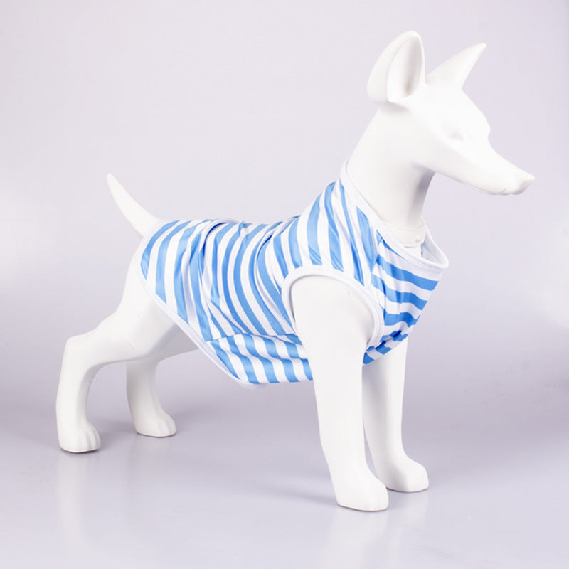 Striped Crew Neck Pet Tank Top