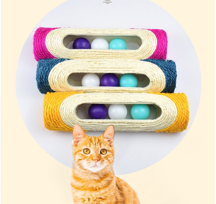 Three Piece Sisal Drum Pet Interactive Toy Set
