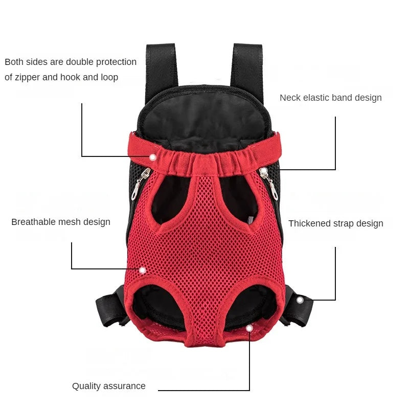 Pet Carrier Backpack Breathable Adjustable Portable Travel Bag