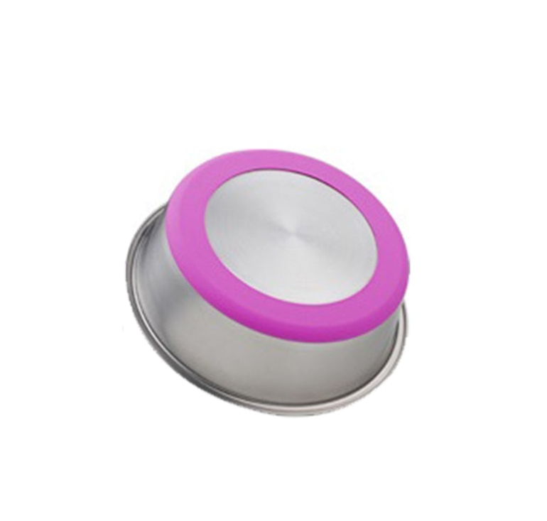 Silicone and Stainless Steel Pet Feeding Bowl