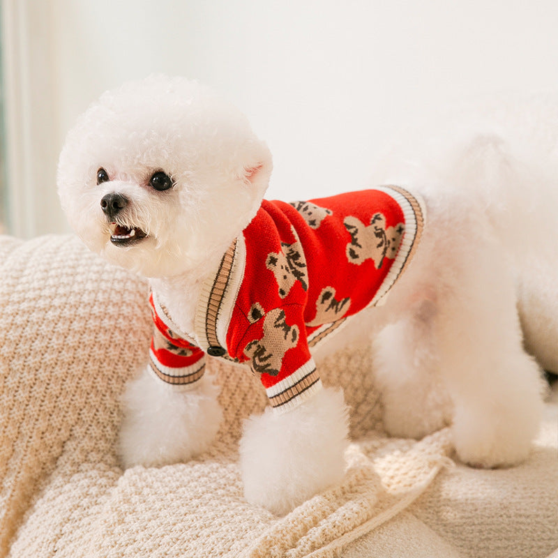 Pet Simple Warm Knitted Sweater Clothing Apparel