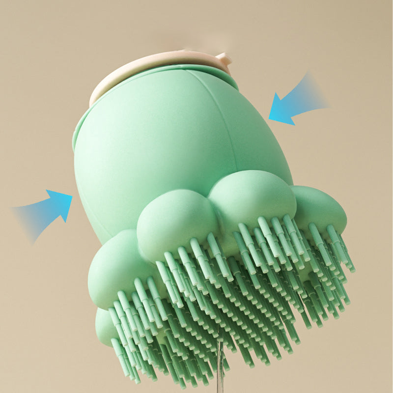 Pet Silicone Bath Massage Comb Shower Cleaning Tool