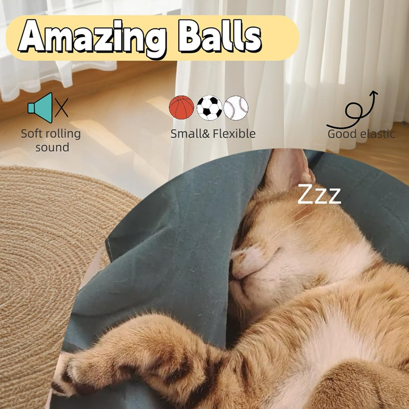 Interactive Pet Feather Bounce Ball Self Entertainment Toy