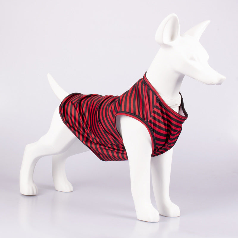 Striped Crew Neck Pet Tank Top