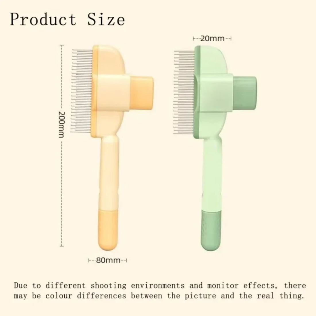Pet One-Click Grooming Brush Gentle Hair Removal Anti-Mite Tool
