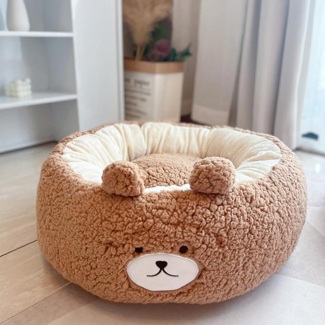 Cartoon Pet Nest Four Seasons Universal Plush Round Cushion Bed